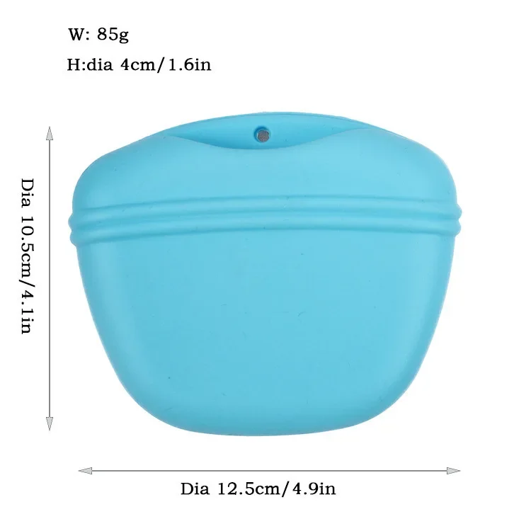 Silicone Dog Food Bag Portable Dog Training Snack Bag Pet Outdoor Training Dog Waist Bag Silicone Pet Supplies