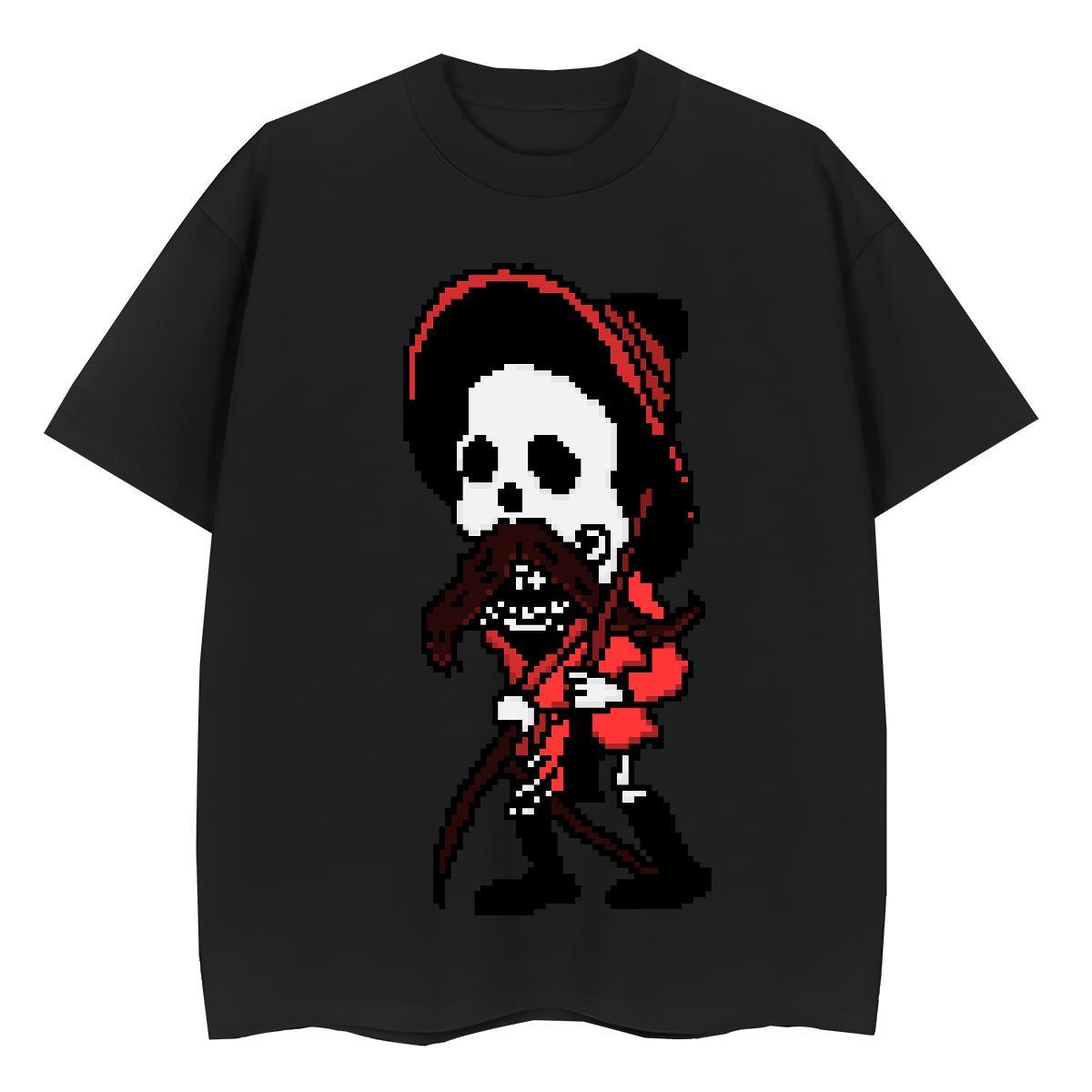 New T shirt 230g 100% Cotton O Neck Short Sleeves Spring Summer skull Couples T Shirts Unisex Anime Tees