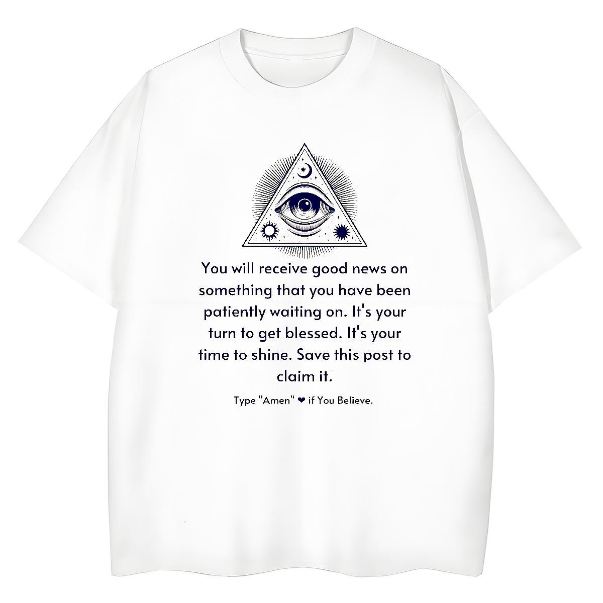 Fashion New Women T Shirts 230g Pure Cotton Breathable Short Sleeve Daily Outfit eye of the devil Lady T shirt Female Oversized Tops Tees