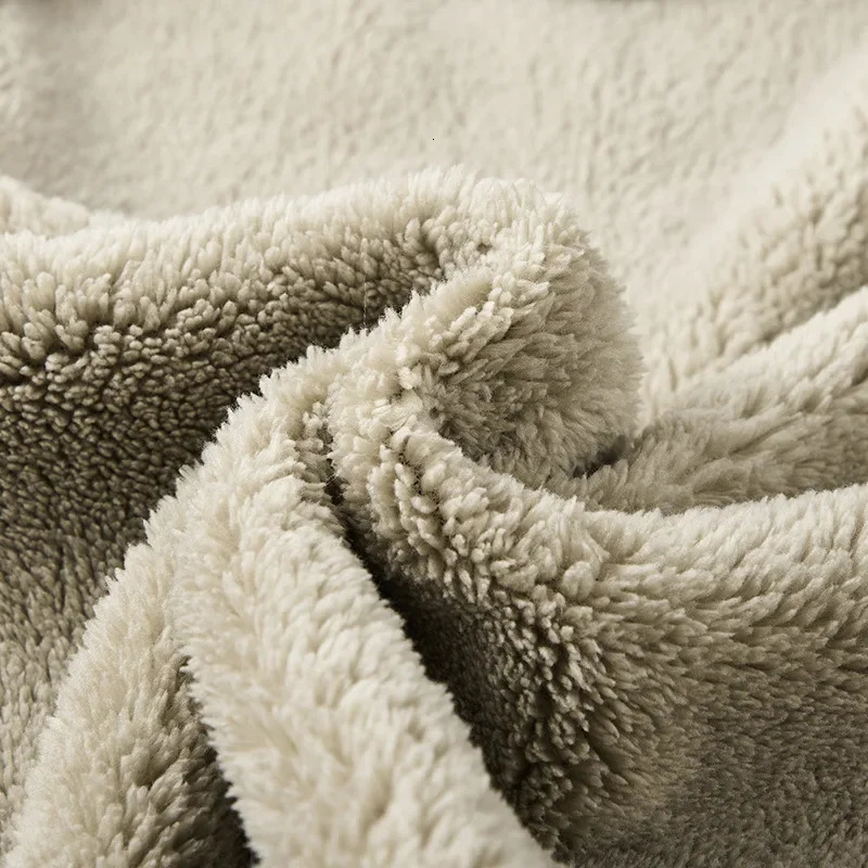 Thick and warm cashmere set hoodie wool sportswear windproof mens winter 2piece hoodiepants 241008