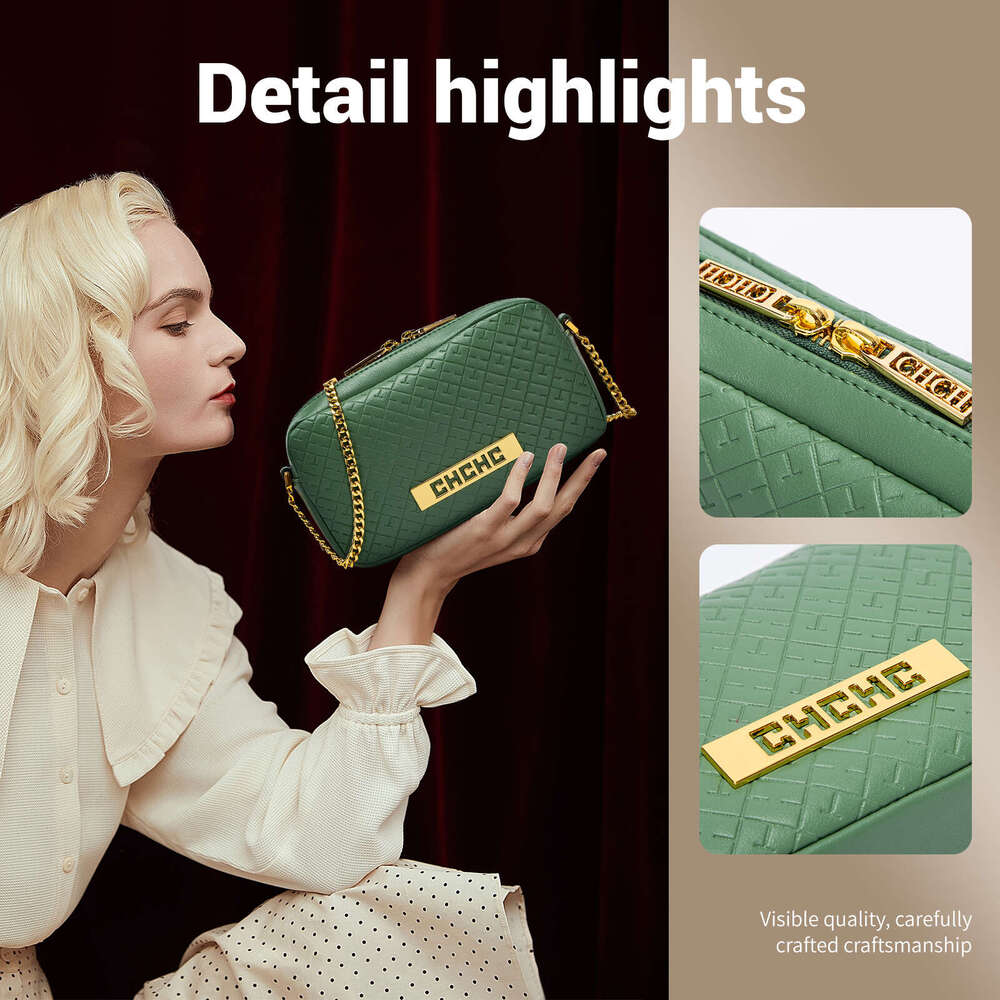 CHCH 2024 Women's Crossbody Shoulder Bag, Classic Dia Check Chain Party Bag