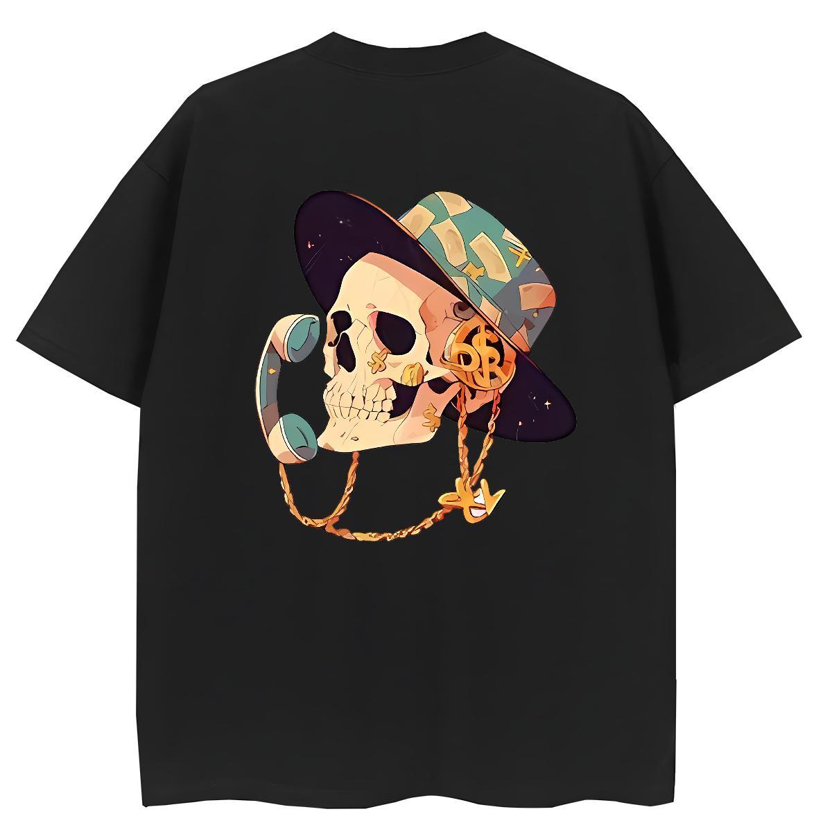Designer T Shirt For Woman 100% Cotton 230g Crew Neck Hip Hop skull Womens Tshirts Lady Custom Printed Wear