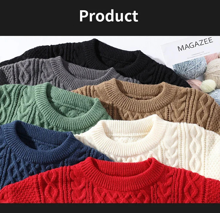 Christmas Sweater Mens Crewneck Sweater Mens Zipper Jumper Fashion Clothing Autumn Winter Top Mens Knitted Sweater 241011