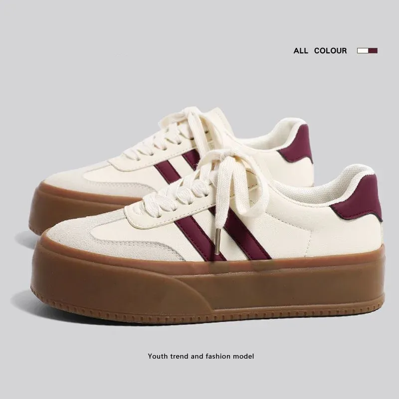 Retro Design Platfrom Women Winter Warm For Woman Thick Sole Chunky Sneakers Girls Sports Shoes c66