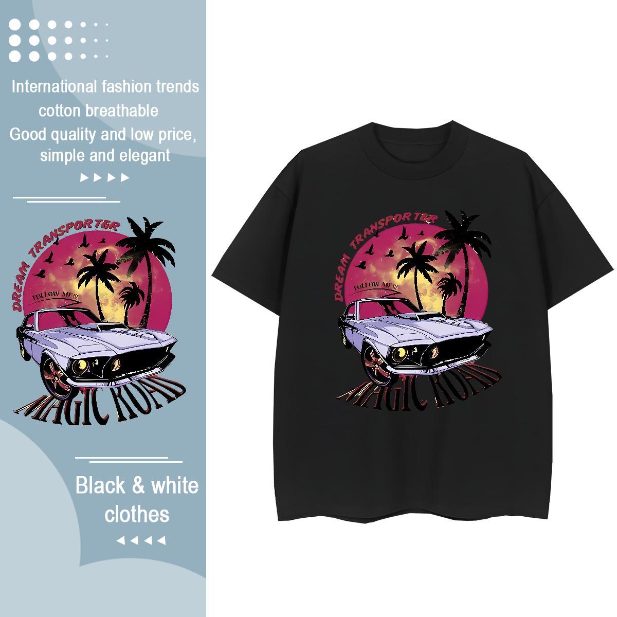 2024 Casual T-Shirts for Women 100% Cotton 230g Breathable Short Sleeve Casual Daily Wear beach Women Tshirts High quality Skull Polos