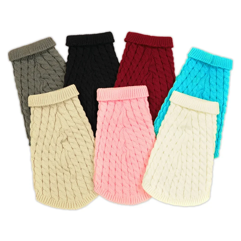 Pet Solid Colour Sweater Candy-Colored Sweater Autumn Winter Comfortale Sweater