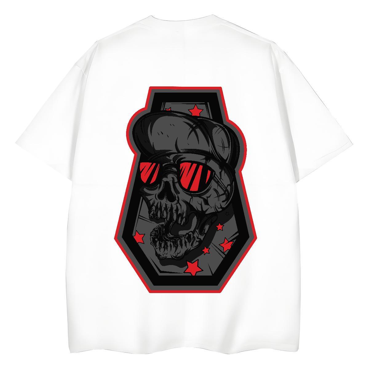 Factory Direct T Shirts Women 100% Cotton 230g Comfortable Street skull Lady T shirt Female Black Oversized Clothings