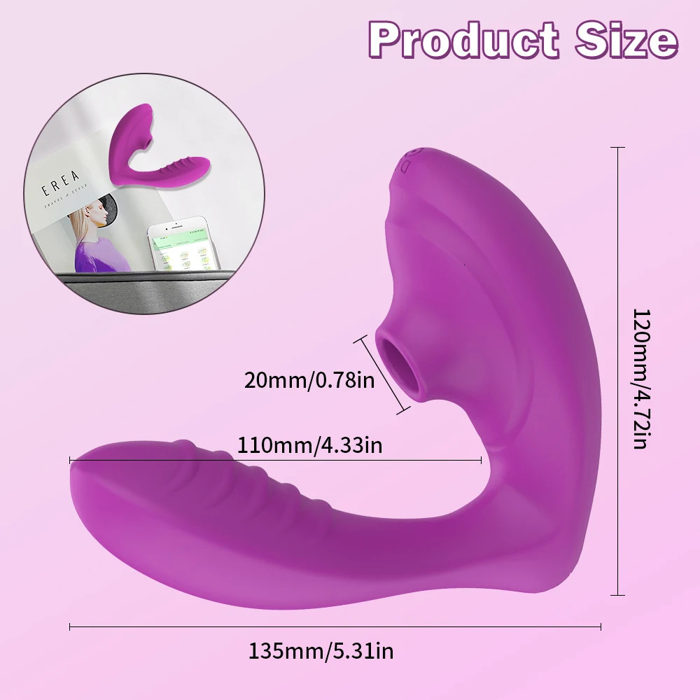 Application Bluetooth remote suction vibrator Wear Pants penis Nipple clitoral stimulation massager female fun toy 241009
