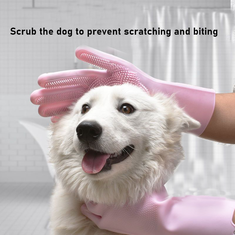 1/3PCS Silicone Pet Bathing Gloves for Cat Puppy Beauty Cleaning Bathe Shampoo Dog Cat Brush Gloves Pet Products