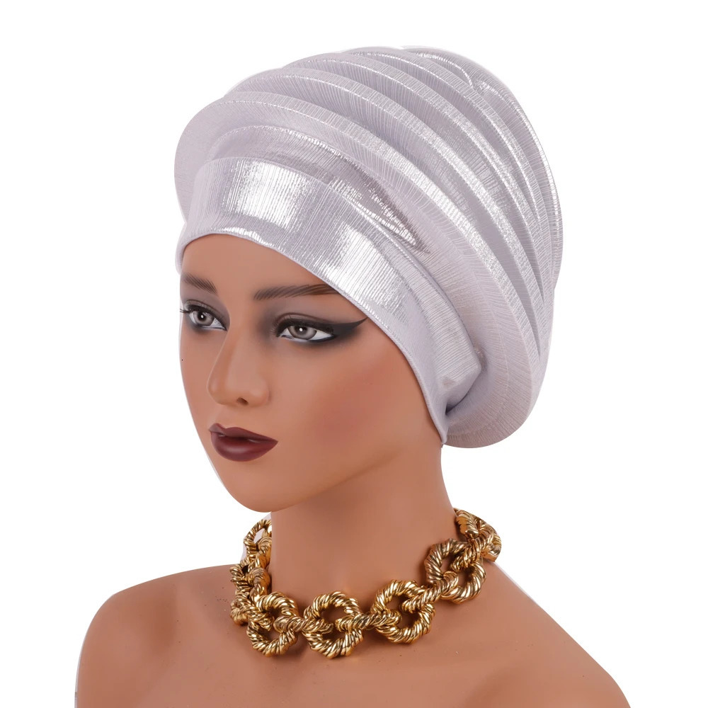 2024 Elegant Spiral Beret for Women Afrcian Lady Head Wraps Female Berets Turban Nigeria Headpiece Wedding Party Gele 241009
