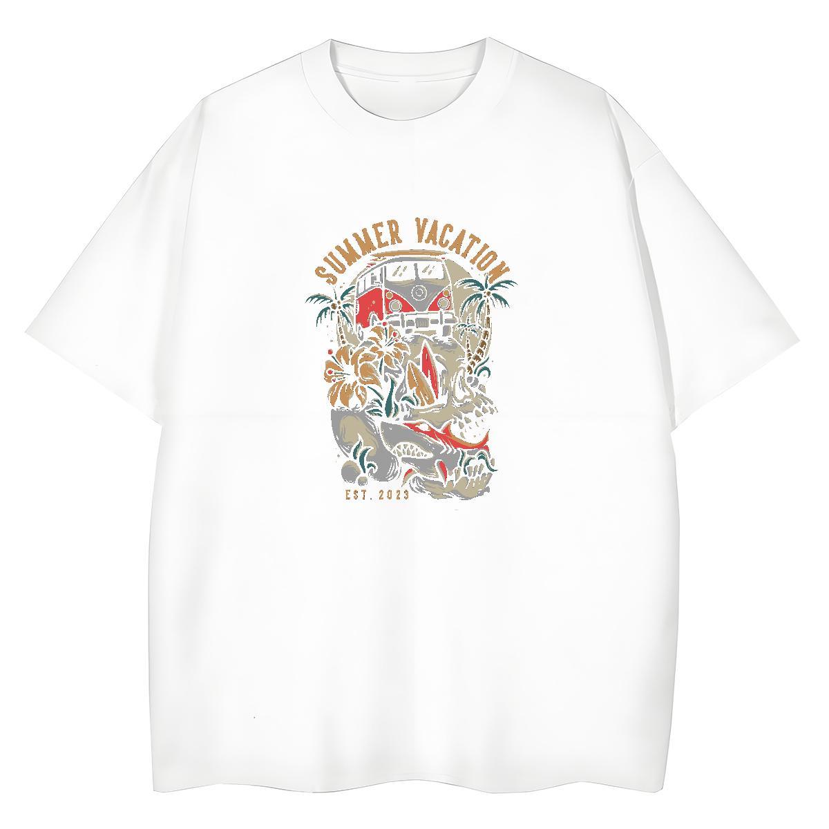 New Woman T Shirts 230g Pure Cotton Breathable Short Sleeve Beach skull Women Tees Designer Nice Custom Print Oversized Tshirts