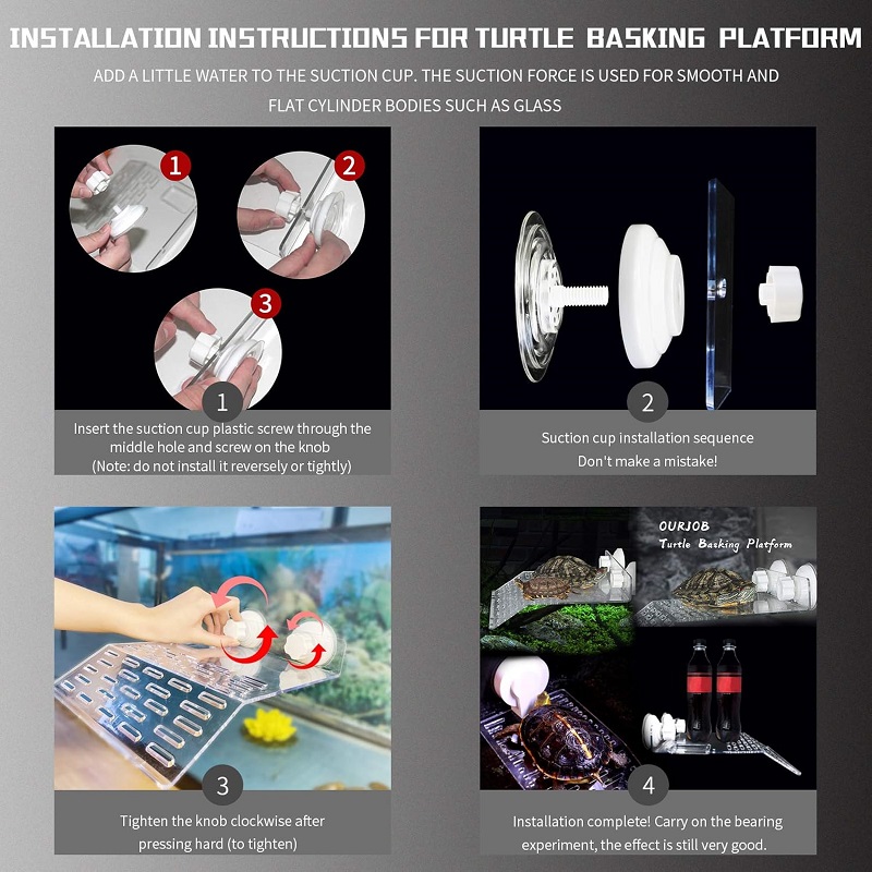 5 Pcs Strong Screw Nut Suction Cup 4.5cm Hand Tighten Adjustment Turtle Platform Sucker with Press Cap Nut Screw Hook for Glass