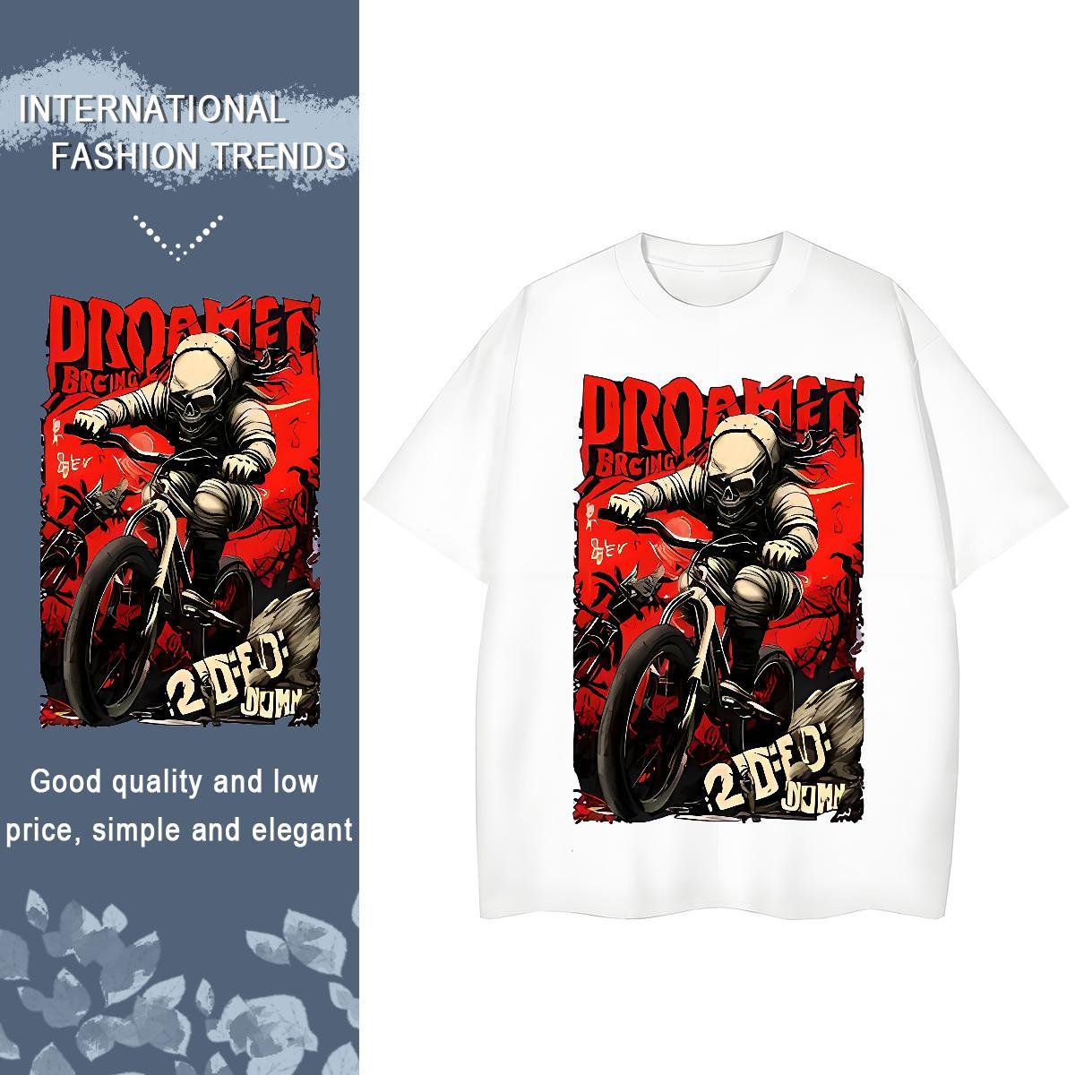 Custom Women T Shirts 230g Cotton Breathable Outdoor skull Lady T shirt Nice Customized Tees
