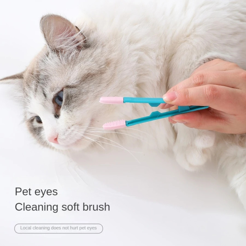 Pet Eye Cleaner Soft Brush Hair Cleansing Around the Eyes Cat Dog Tear Stain Remover Comb Pet Cleaning Supplies