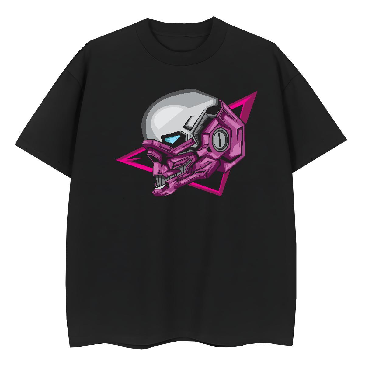 Casual New T-Shirts 100% Cotton 230g Breathable Short Sleeve High Street Hip Hop skull Women Tees Comfortable DIY Logo Tee Shirt