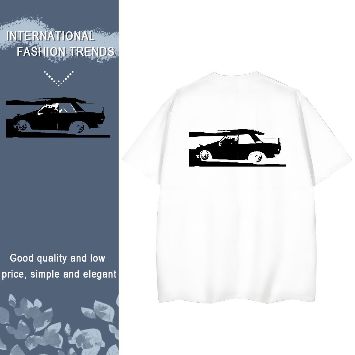 New Arrival T Shirts Women 100% Cotton 230g Crew Neck High Street Hip Hop car Lady T shirt Loose Customized Tees Shirts