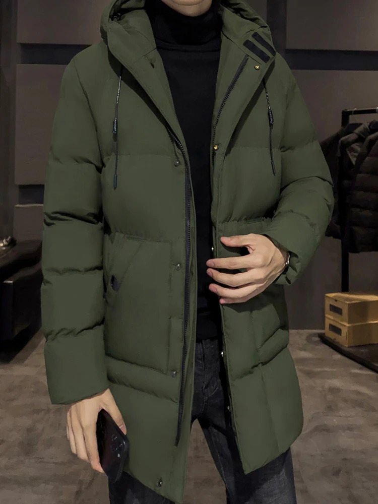 Plus Size 8xl 7xl Winter Long Warm Thick Hooded Parkas Jacket Coat Men Outwear Outfits Classic Mens Red Padded Puffer Parka 241009