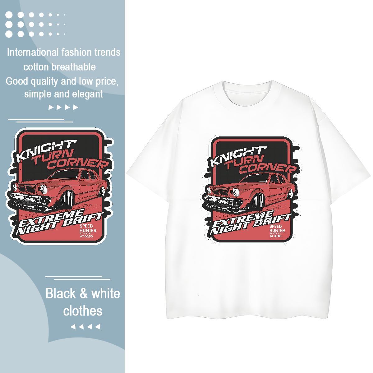 2024 DIY T Shirt For Woman 230g Cotton Round Neck Short Sleeve Home Outdoor car Unisex Tshirts Nice Graphic Tees Shirts