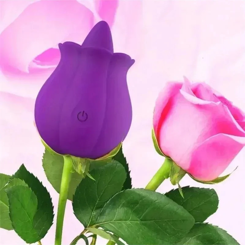Tongue licking rose vibrator adult sex toy Nipple Clitoris orgasmic masturbation female Gspot massage 241009
