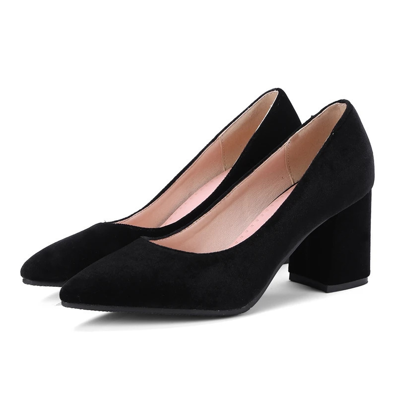 Velvet Mary Jane Shoes Women Pearls Buckle High-heeled Velour Green Burgundy Pumps Office Banquet Party Dress Shoes Ladies 33-43 241010