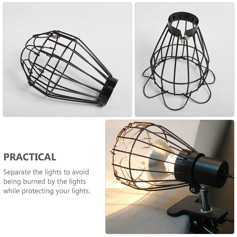 Animal Container Ceramic Lamp Lampshade Heat Light Fixture Reptile Iron Mini Lantern Cover Guard