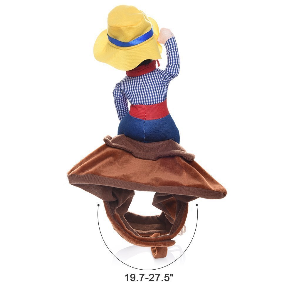 Dog Horse Saddle Costume Cowboy Pet Costume For Funny Halloween Creative Dog Cat Costume Clothes Fits Puppy Medium Dog Kitten