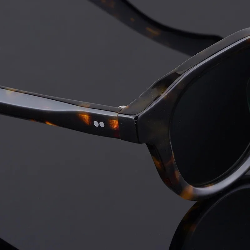 DAHVEN Fashion Sunglasses Original Retro Mens and Womens Sunglasses Series Handmade Oval Acetate Sunglasses 240930