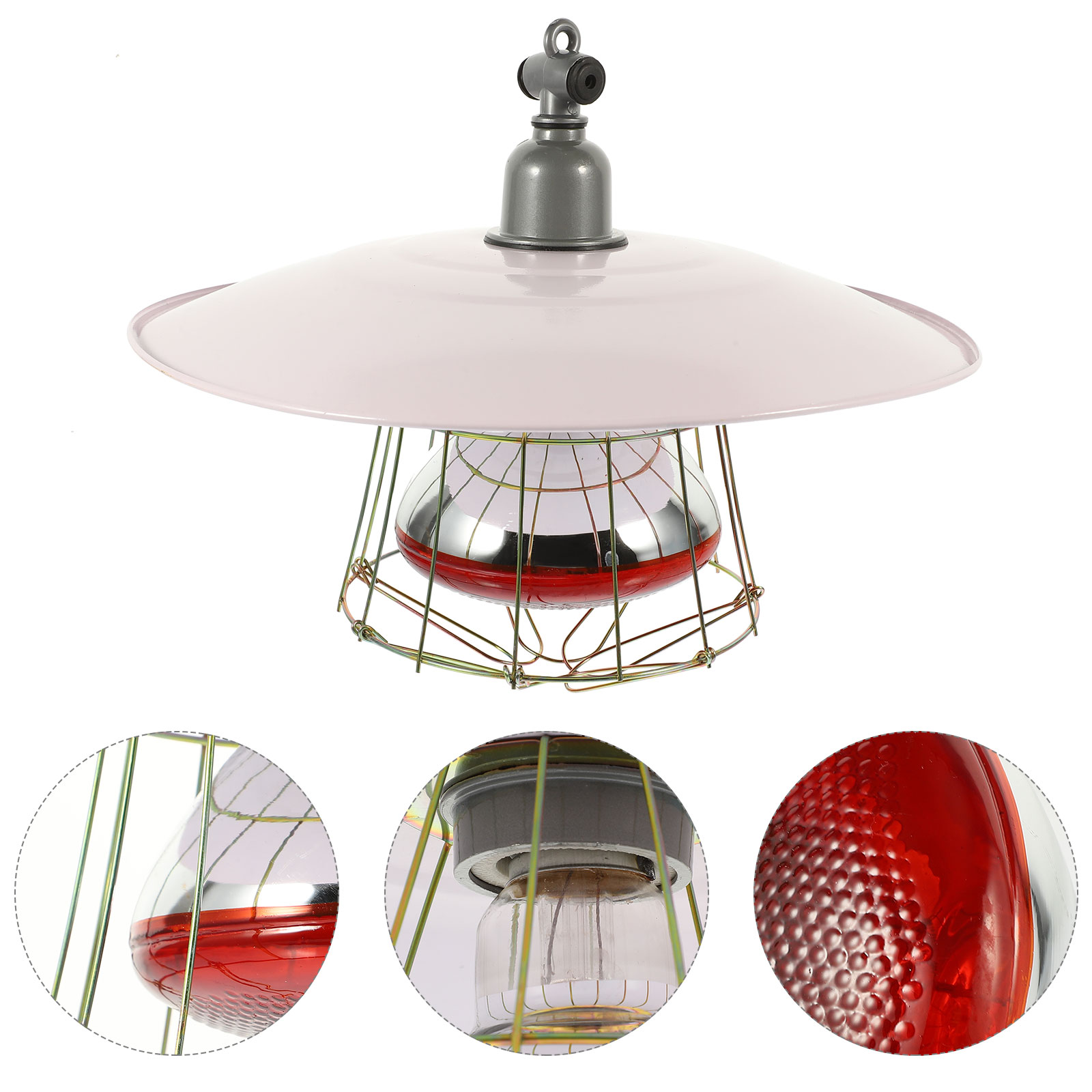 Heat Lamp Set Outdoor Dog Kennel Livestock Cage Accessory Incubator Accessories Heating Tool Metal Pet Baby Reptile Warmer