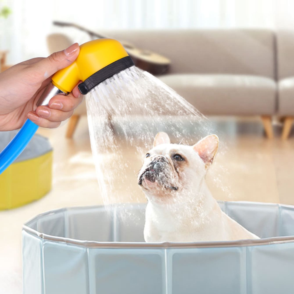 1Pc Pet Bathing Shower Nozzle Brush Pet Accessory Dog Shower Nozzle Massage Dog Cat Shower Head Spray For Indoor And Outdoor Use