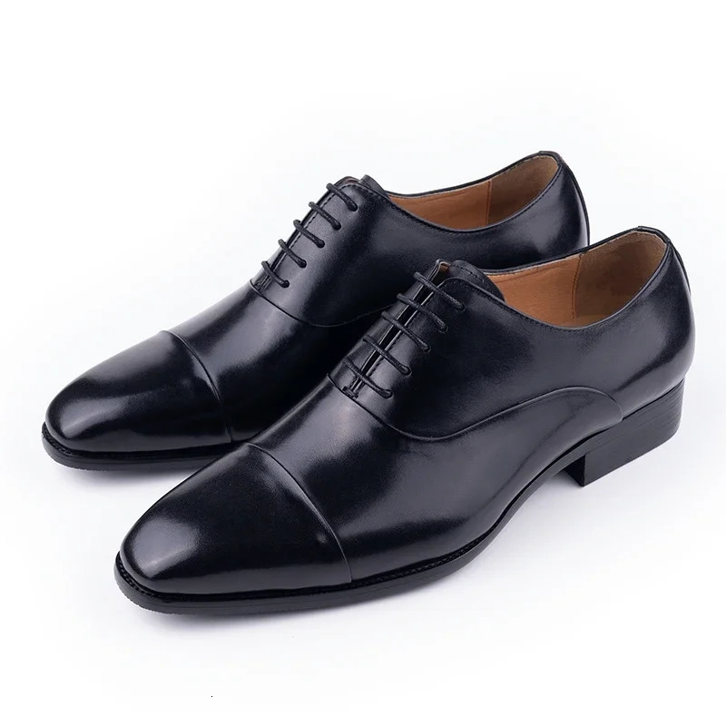 High quality handmade mens Oxford shoes lined with genuine leather mens dresses black and gray mens business shoes 241007