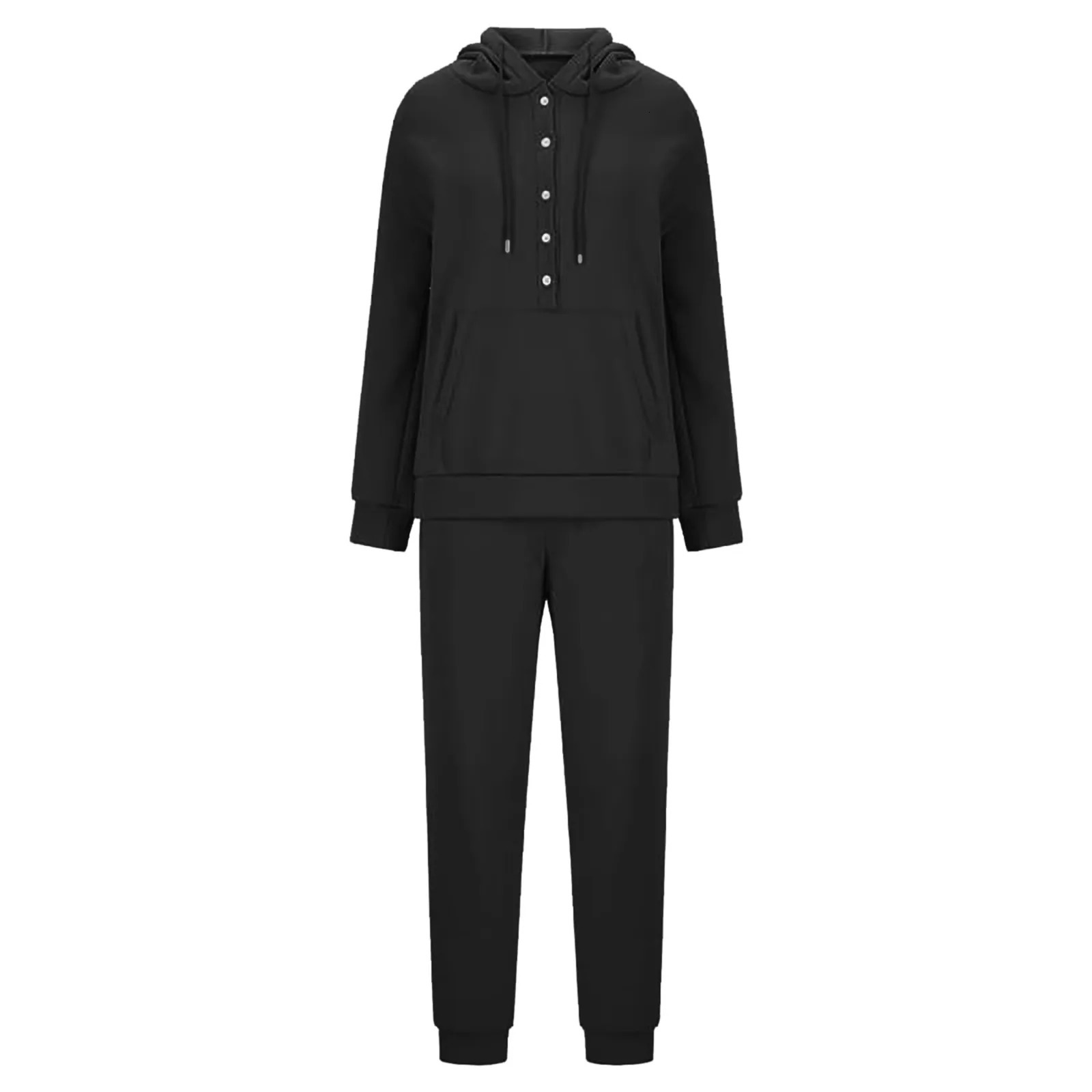 Sports and leisure elegant womens pants set long sleeved sportswear jogging hooded sweatshirt autumn warm two-piece set for s 241011