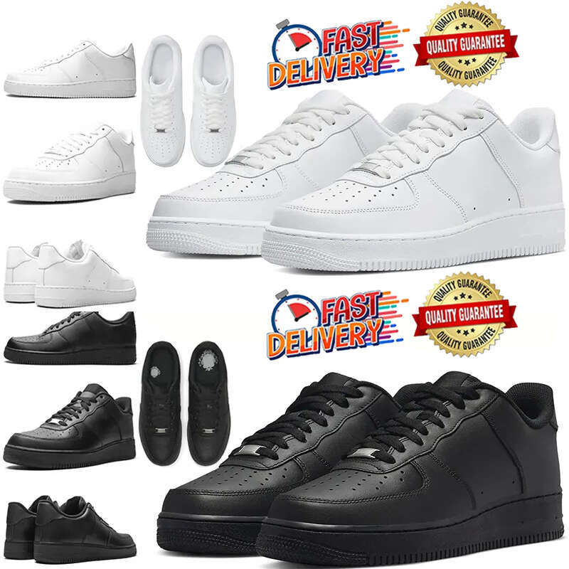 1 low Designer running shoes one men women Triple White Black mens womens trainers sports outdoor platform shoe classic flat sneakers