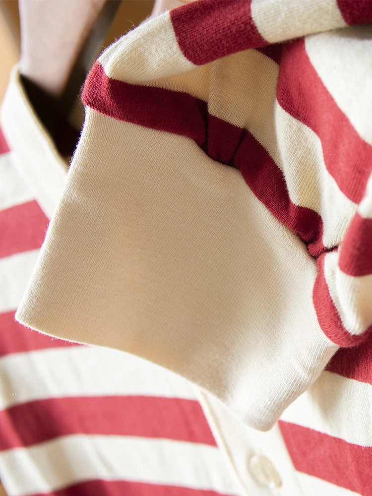 Vintage Sailors Striped Henley Shirts for Men Spring Autumn Long Sleeve 280GSM 100 Heavy Cotton Tshirt Male Tees Tops 241011