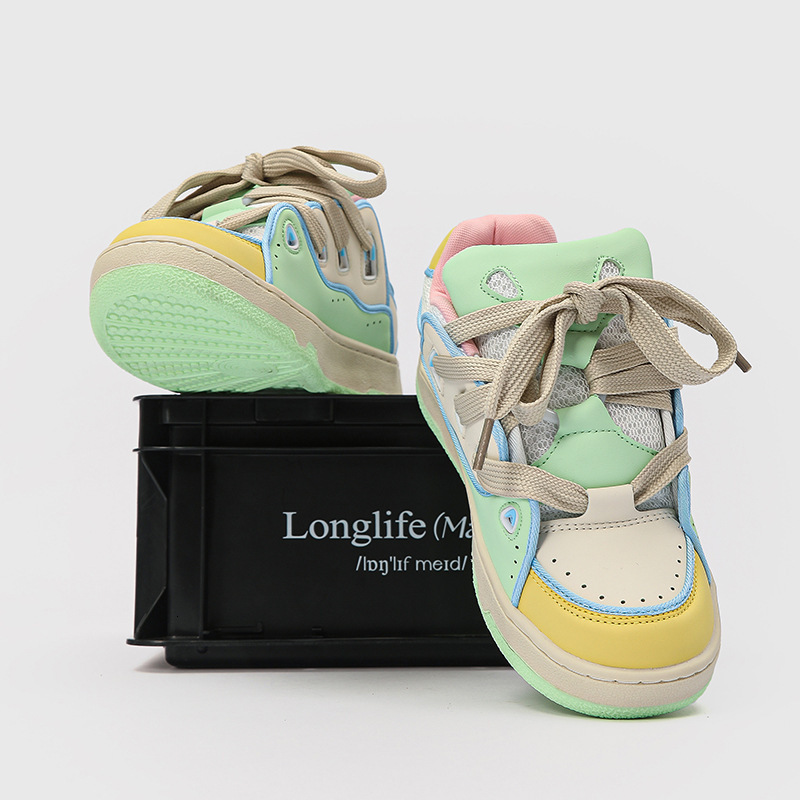 China-Chic Crowd Small White Women Ins Versatile Casual Sports Bread Men's Thick Soled Student Board Shoes High Sense