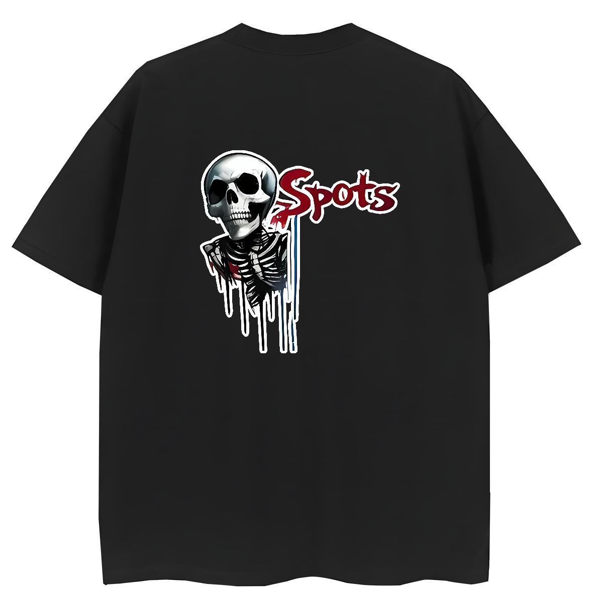 New Arrival T Shirts Women 100% Cotton 230g O Neck Short Sleeves Casual skull Women Tshirts Nice Black White Tee Shirt