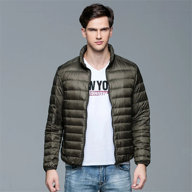 Winter mens down jacket ultra light down jacket mens windproof jacket lightweight warm jacket 240930CJ