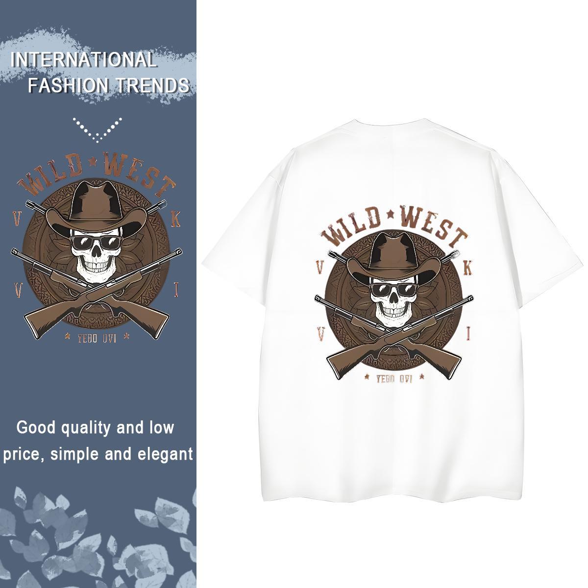 New T Shirt For Woman 230g 100% Cotton Breathable Street Casual pistol Tshirt for Man Woman Lady DIY Anime Tees Shirts