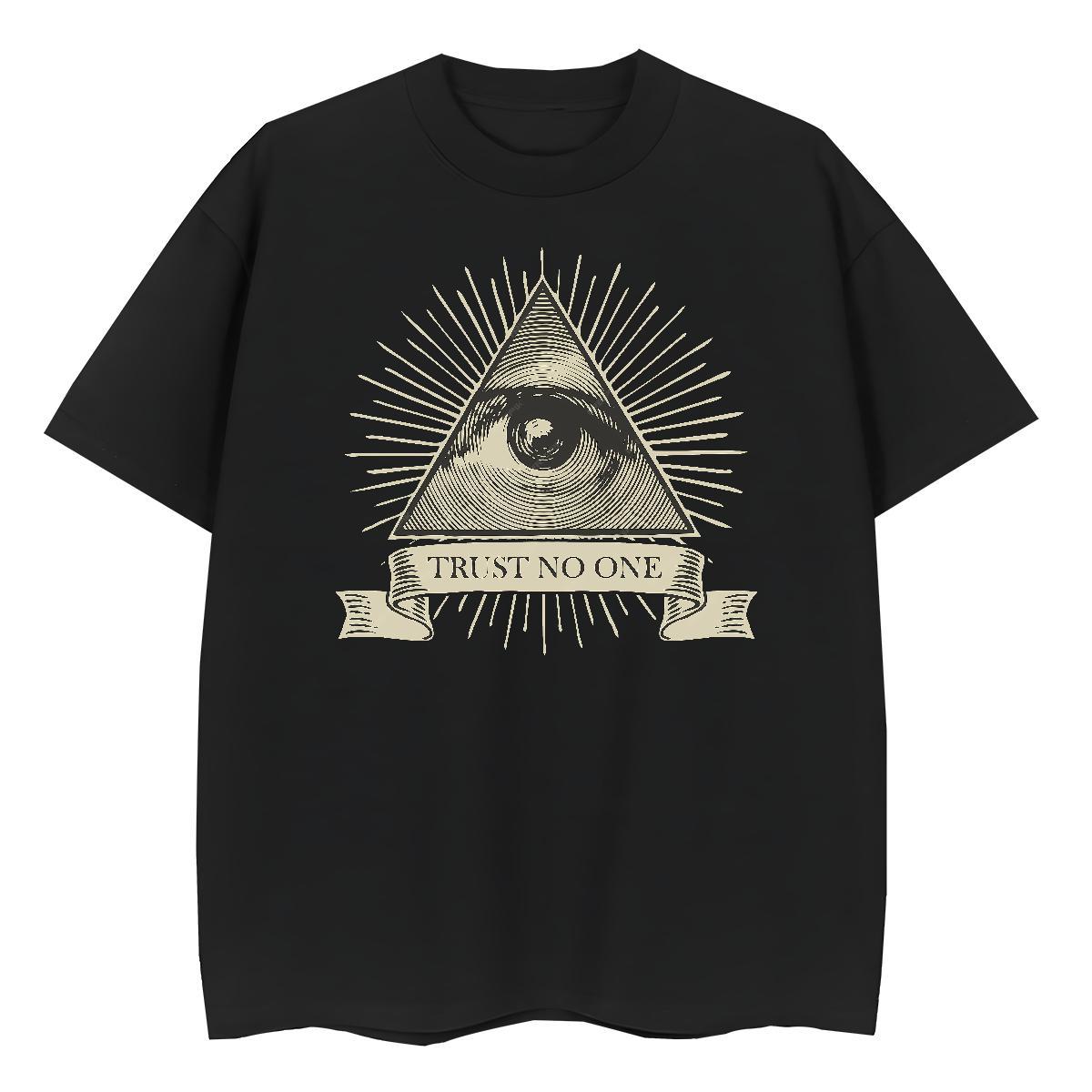 Designer T-Shirts 230g 100% Cotton Breathable Short Sleeve Casual eye of the devil Women Tees Popular Cartoon Printing L-4XL Top Tees