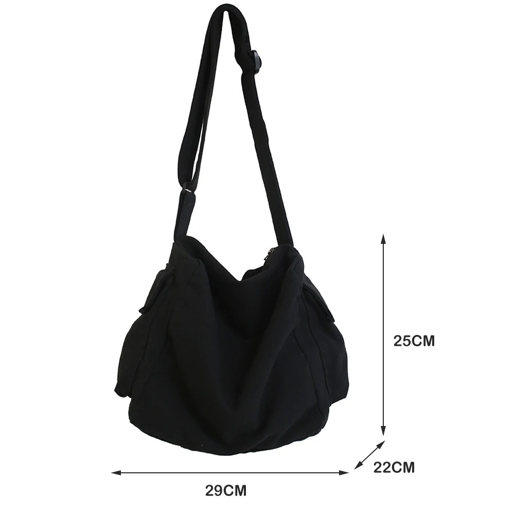 Cross bag zipper closure homeless handbag large capacity canvas shoulder bag 11.4x9.8 height x8.7 width in shopping travel school 241007