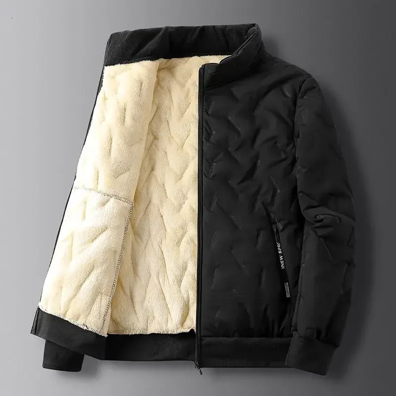 Man Padded Coat Lamb Parkas Korean y Clothing Padding Modern Down Jackets For Men Winter Outerwears Comfortable Cold 241011
