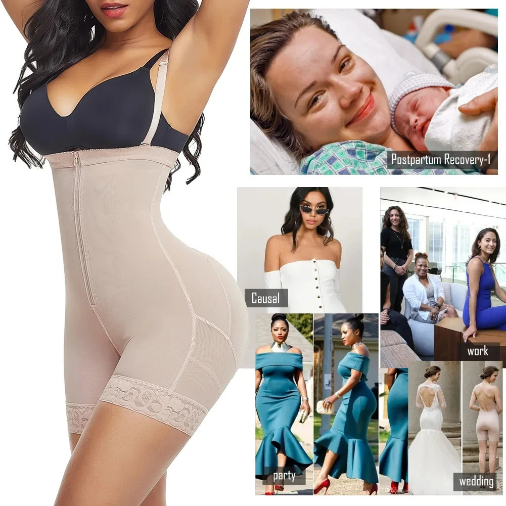 Fajas Colombianas High Waist Trainer Body Shapewear Slimming Sheath Women Flat Belly Butt Lifter Shapers Panties Push Up Corset 241008