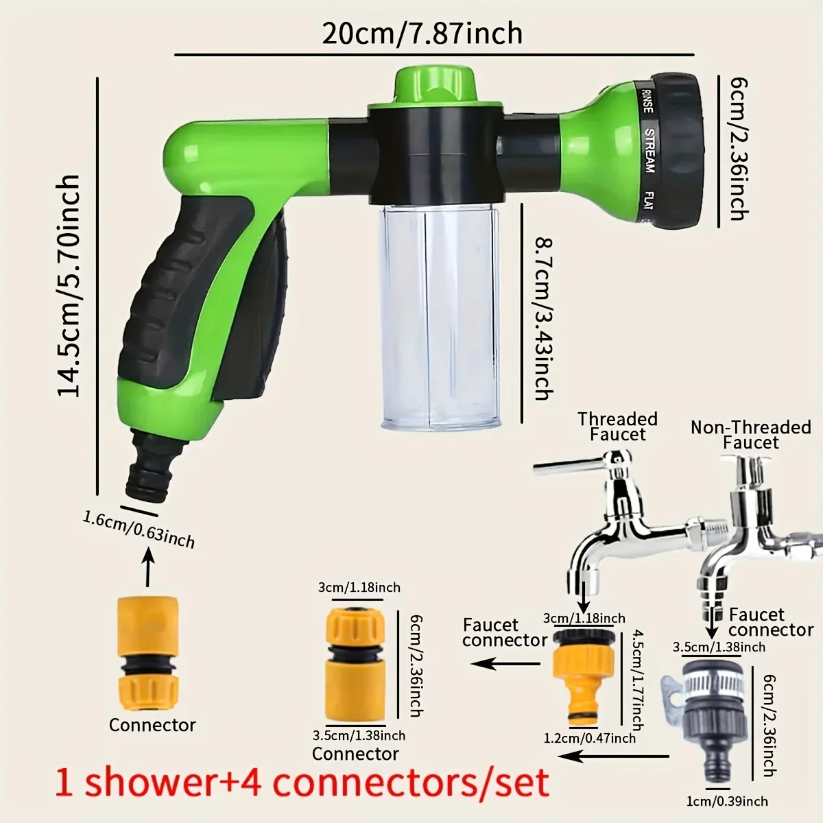 5pcs Pet Grooming Tool Set: Make Bathing Your Dog or Cat Easier with Hose Spray Nozzle, Foamer, Soap Dispenser & More!