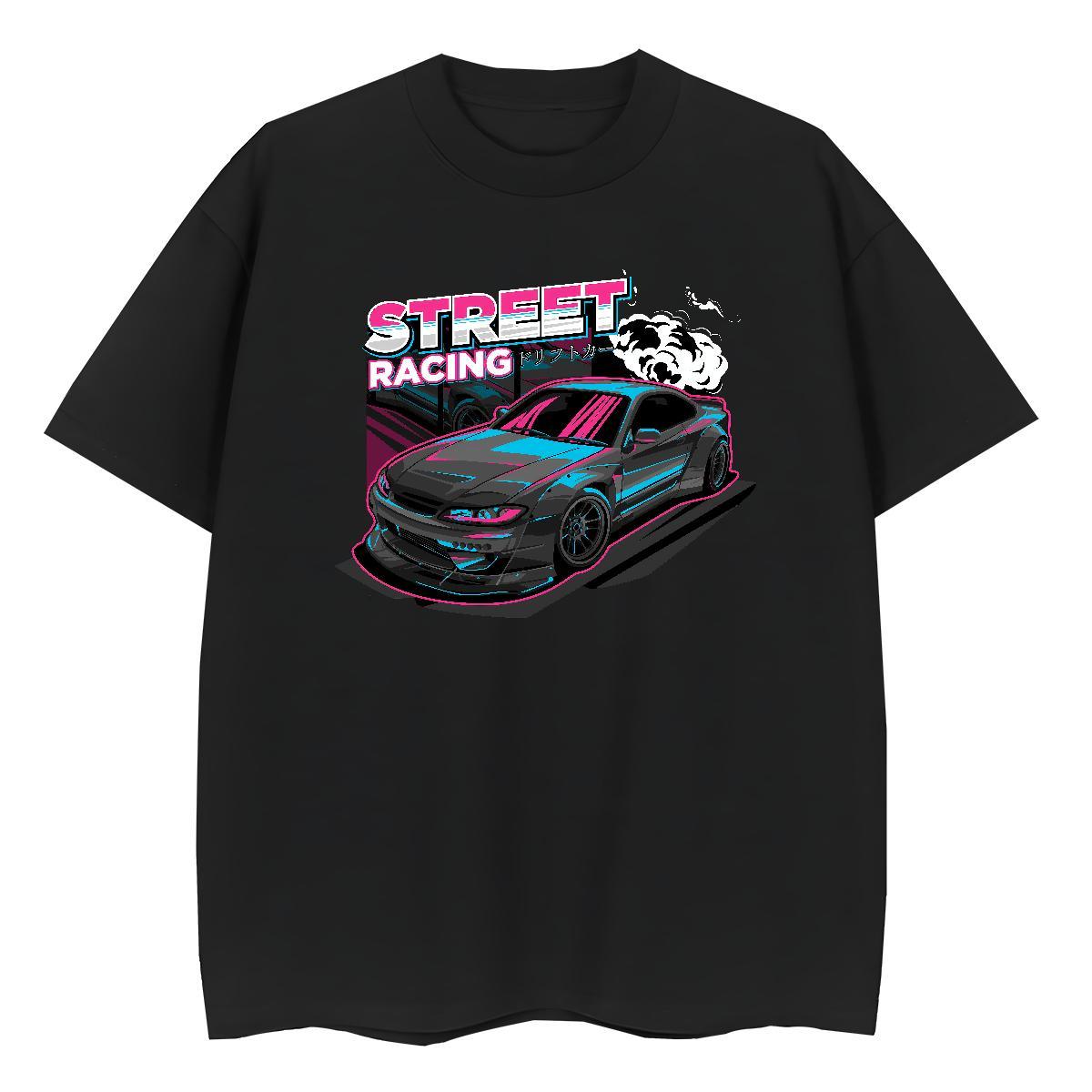 Casual New T-Shirts 100% Cotton 230g O-Neck Short Sleeve Home Outdoor car Couples T Shirts Loose fit Cartoon Print Tee Shirt