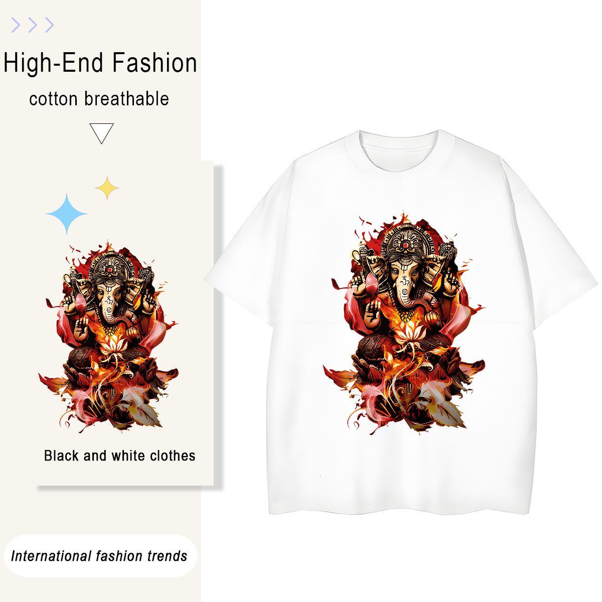 Fashion New T-Shirts 230g 100% Cotton Breathable Soft Street religion Woman Tshirt Designer White Plus Size Tee Shirt