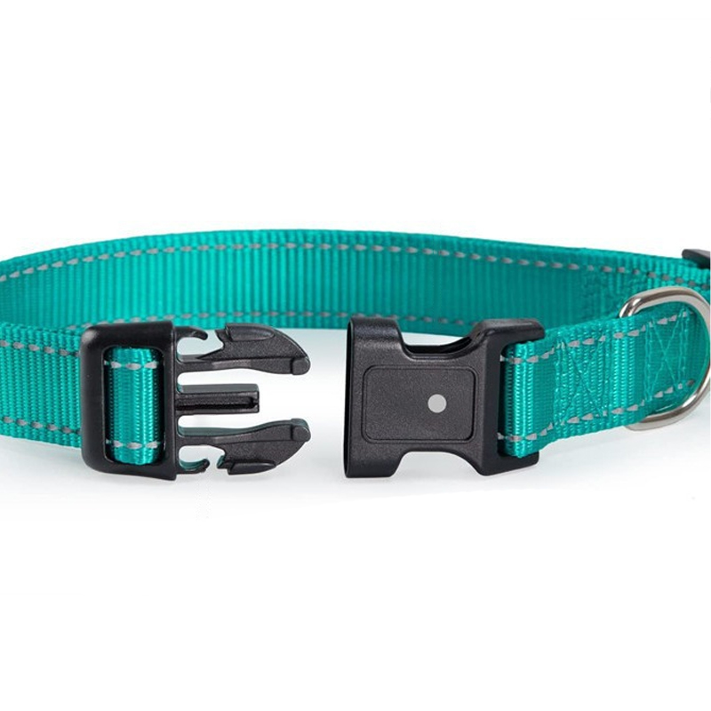 Dog Collar Reflective Strap With Safety Nylon Pet Collar Adjustable Pet Traction Rope Suitable For Small And Medium-Sized Pets