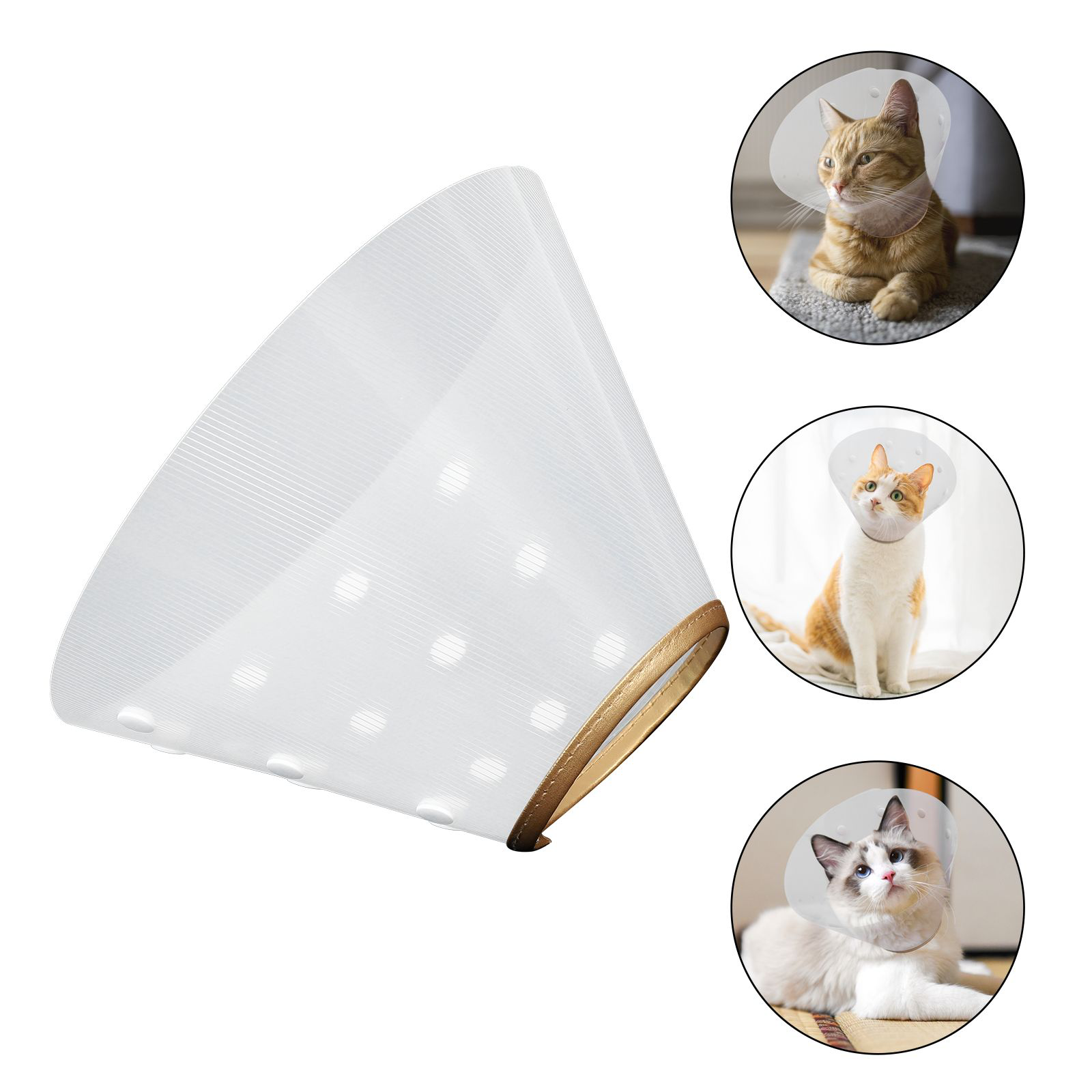 Elizabeth Circle Pet Infection Prevention Recovery Cone Cute Adjustable Collar Dog for Wound Heal Plastic Injury Lightweight