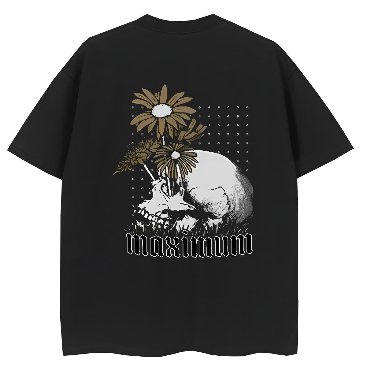 DIY Womens T Shirts 230g Pure Cotton Round Neck Short Sleeve Sports Street Wear skull Lady T shirt Comfortable Customized Print Tees