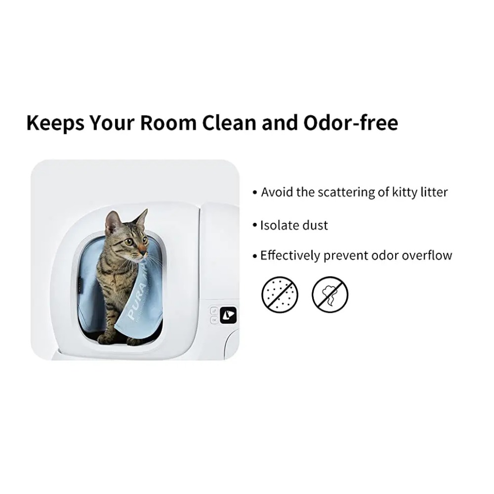 PETKIT Cat Litter Box Toilet Magnetic Suction Dust Proof Door Curtain Prevent Splashing Isolate Odors Product Accessories