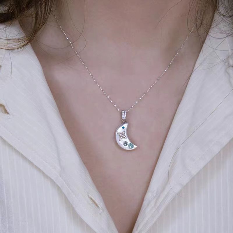 pated Stainless Steel Jewelry Jewellery Pendant Necklace Chain Star Freshwater Pearl Necklace