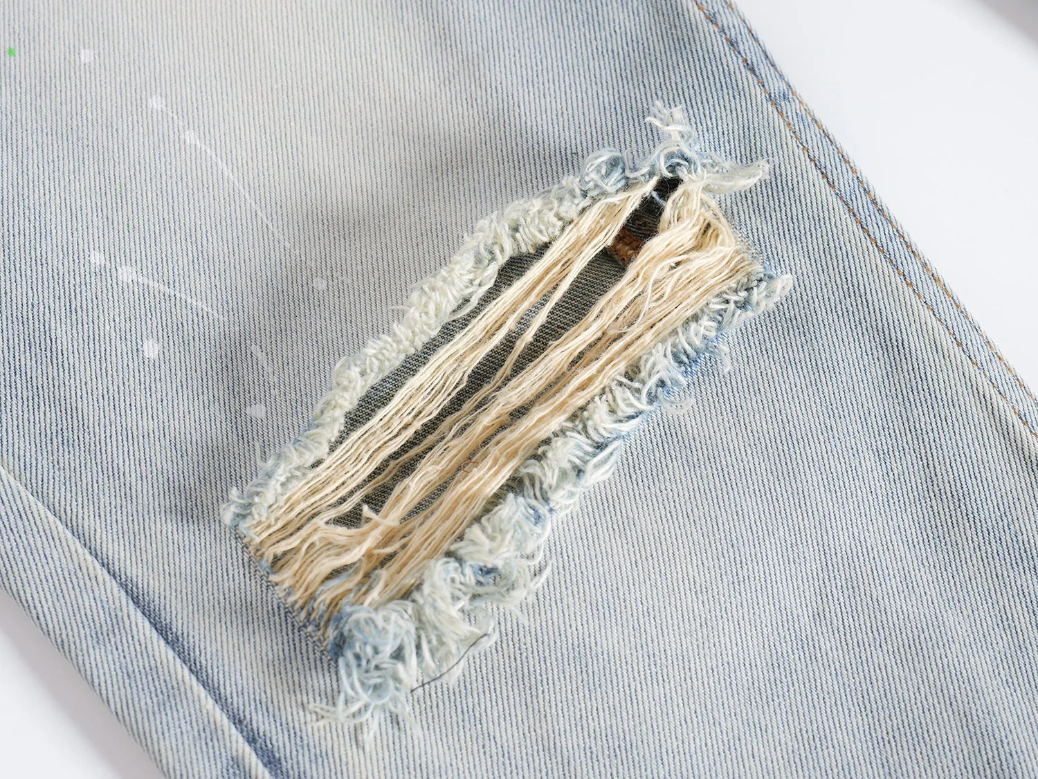 mens open top jeans with letter printing ultra-thin suitable for stacking denim Trouser hand drawn button fly cotton Flared jeans 240924